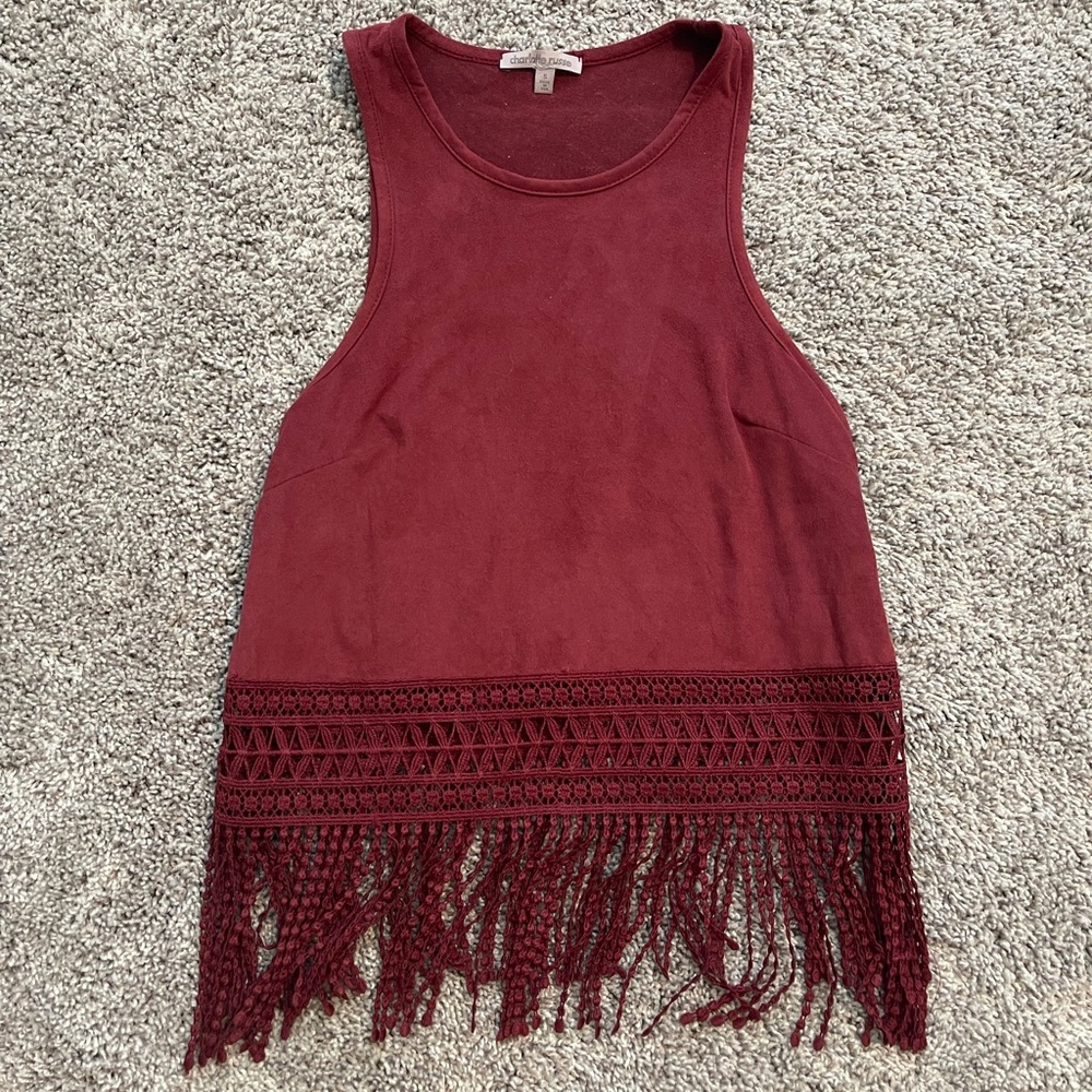 Charlotte Ruse Fringed Crop Top